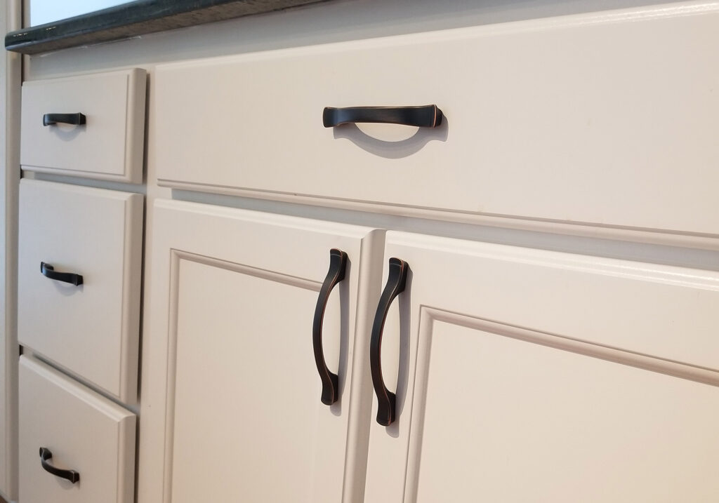 New cabinet hardware