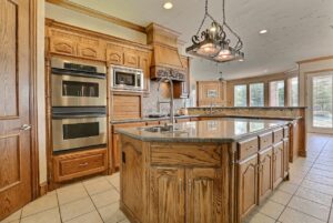 Stained wood kitchen